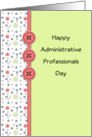 Administrative Professionals Day Greeting Card-Button and Star Look card