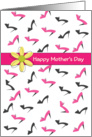 Happy Mother’s Day Greeting Card for Mom-Shoes-Stilettos and Flower card