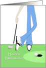 Golf Theme Birthday Greeting Card-Golf Ball-Golf Club-Hole in One card