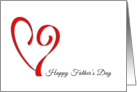 Happy Father’s Day Greeting Card with Open Red Heart card