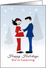 We’re Expecting Greeting Card-Christmas Pregnancy Announcement card