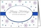 Christmas Happy Holidays Greeting Card For Employees-Customizable Text card