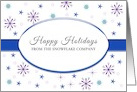 Christmas Happy Holidays Greeting Card -Snowflakes-Customizable Text card