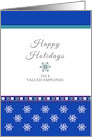 Employee Christmas Happy Holidays Greeting Card-Snowflakes-Custom card