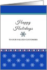 Business Christmas Greeting Card for Customers-Snowflakes-Custom Text card