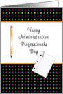 Administrative Professionals Day Greeting Card-Pencil-Note Paper-Clip card
