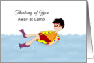 Thinking of You Away at Camp Greeting Card-Boy Swimming-Inner Tube card