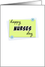 Happy Nurses Day Greeting Card-Blue Green Boxes with Buttons card