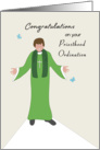 For Priest-Priesthood Ordination Greeting Card-Priest Butterfly Design card