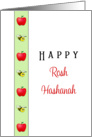 Rosh Hashanah L’shanah Tovah Jewish New Year Card Apples & Bee Border card