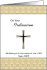 On Your Ordination Greeting Card-Cross-Psalm 129:8 card