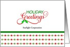 For Customers Business Christmas Greeting Card-Green-Red-Stars-Custom card
