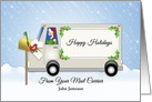 Custom Christmas Greeting Card From Mail Carrier-Postal Service card