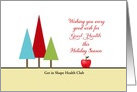 Business Christmas Greeting Card From Health Club-Customizable Text card