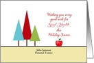 Business Christmas Card From Fitness Trainer/Instructor-Custom Text card