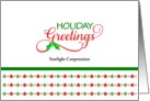 Vendors-Suppliers Business Christmas Greeting Card-Stars-Customizable card