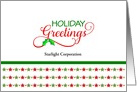 Business Christmas Greeting Card-Green-Red-Stars-Customizable Text card
