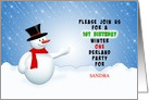 1st Birthday Party Invitation-Winter ONEderland Greeting Card-Custom card
