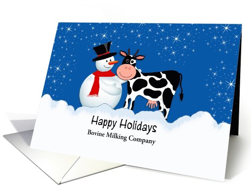 Cow Christmas Greeting Card From... (1001917)