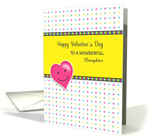 For Daughter Happy Valentine's Day Greeting Card Pink... (1017091)