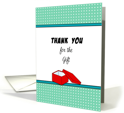 Thank You For the Gift Greeting Card-Unwrapped Red Box... (1019867)