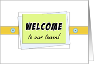 For New Employee Business Welcome to the Team Card
