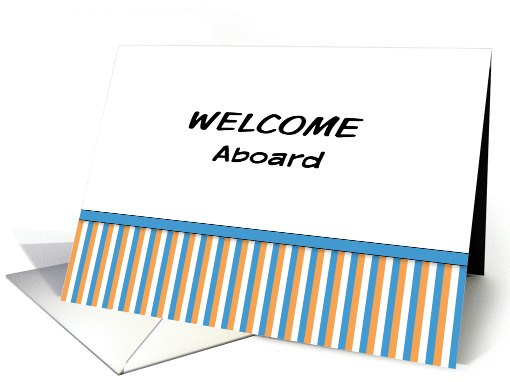 Business Welcome Aboard Greeting Card-Blue-Orange-White... (1020207)