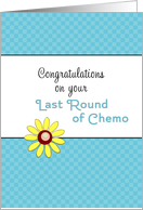 End of Chemo / Last Round of Chemo For Cancer Patient Card-Flowers card