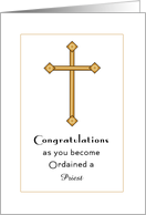 For Priest Ordination Congratulations Greeting Card Custom Text card