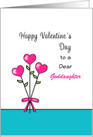 For Goddaughter Valentine’s Day Greeting Card-Heart Flowers-Custom card