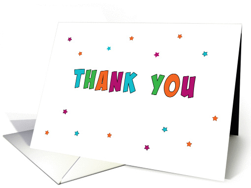 Thank You for Your Thoughtfulness/Kindness Greeting Card-Stars card