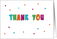 Thank You for Your Thoughtfulness/Kindness Greeting Card-Stars card