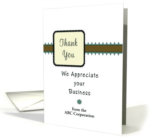 For Customers Thank You Greeting Card-Business Customizable Text card