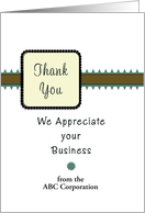 For Customers Thank You Greeting Card-Business Customizable Text card