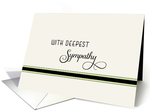 Sympathy Card-Green and Black Stripe Design-Condolence card (1033029)
