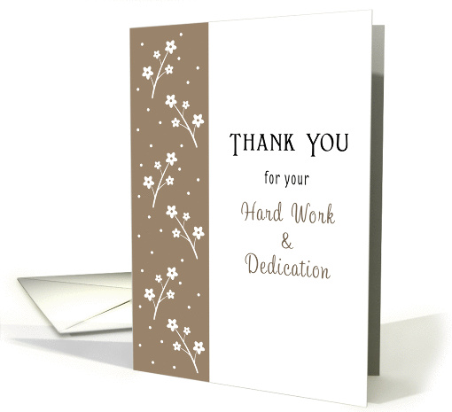 For Employee-Business Employee Thank You Greeting Card-Flowers card