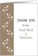 For Employee-Business Employee Thank You Greeting Card-Flowers card