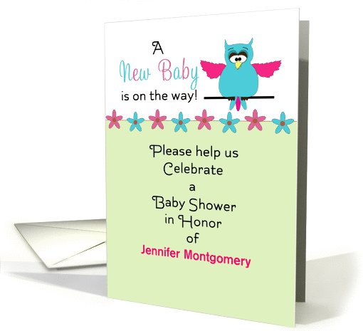 Baby Shower Invitation Greeting Card-Pink Blue... (1049767)