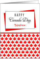 For Nephew Canada Day Greeting Card - Maple Leaf Background card