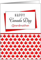 For Grandmother Canada Day Greeting Card - Maple Leaf Background card