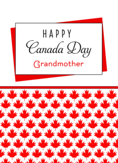For Grandmother Canada Day Greeting Card - Maple Leaf Background