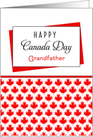 For Grandfather Canada Day Greeting Card - Maple Leaf Background card