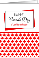 For Goddaughter Canada Day Greeting Card - Maple Leaf Background card