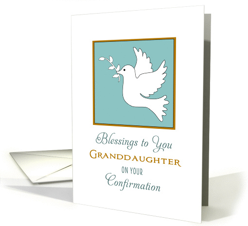 For Granddaughter Confirmation Greeting Card with White... (1096026)