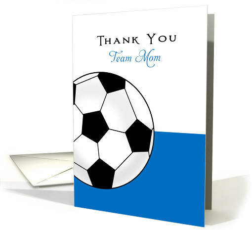 For Team Mom Soccer / Futbol Thank You Greeting Card-Soccer Ball card