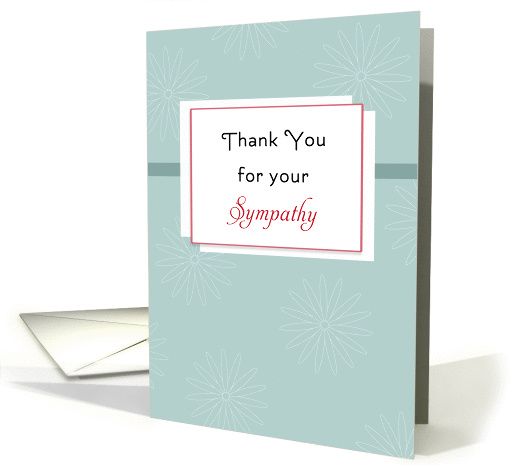 Thank You for Your Sympathy Greeting Card-Condolences-Bereavement card