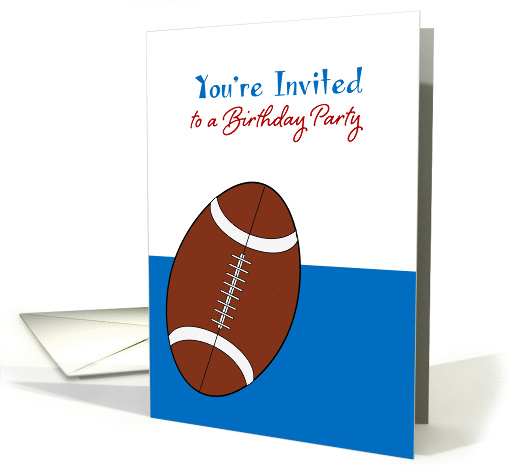 Football Theme Birthday Party Invitation Card-Football... (1098942)