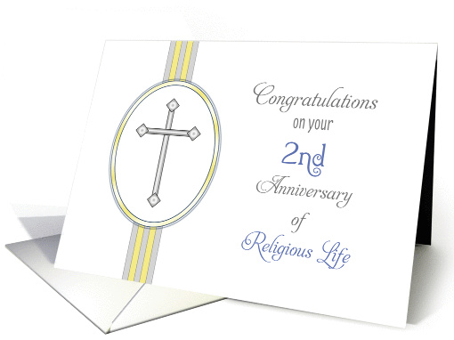 2nd Ordination Anniversary Congratulations Card-Religious... (1099510)