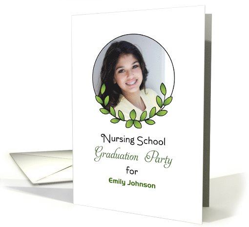 Nursing School Graduation Party Invitation-Photo Card-Custom Text card