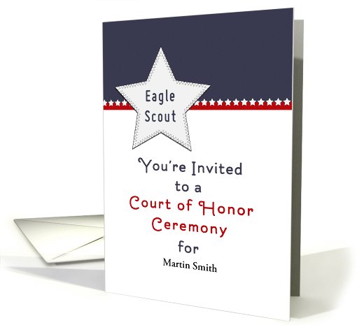Eagle Scout Ceremony Party Invitation-Court of Honor-Custom card